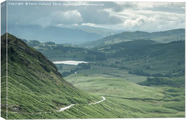 View from Hardknott pass Canvas Print by Kevin Clelland
