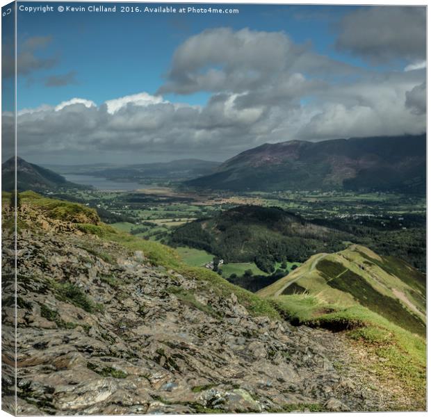 View from Catbells Canvas Print by Kevin Clelland