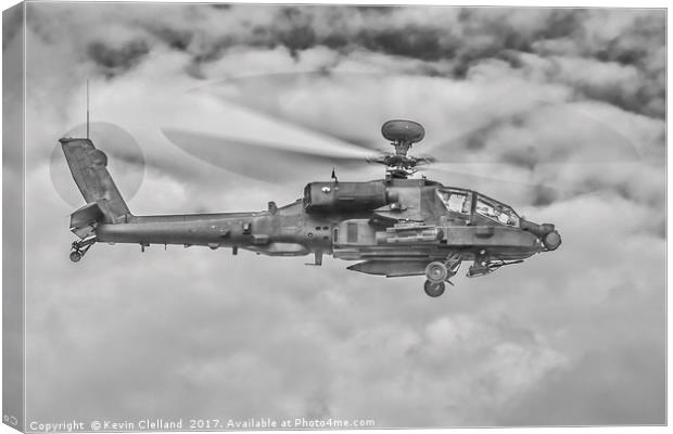 Apache Helicopter Canvas Print by Kevin Clelland