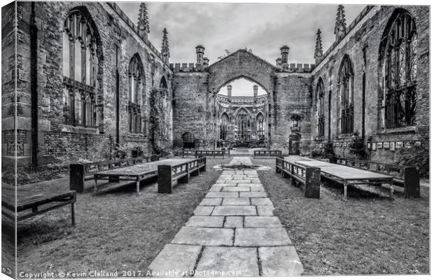 St.Luke's Bombed out Church Liverpool Canvas Print by Kevin Clelland