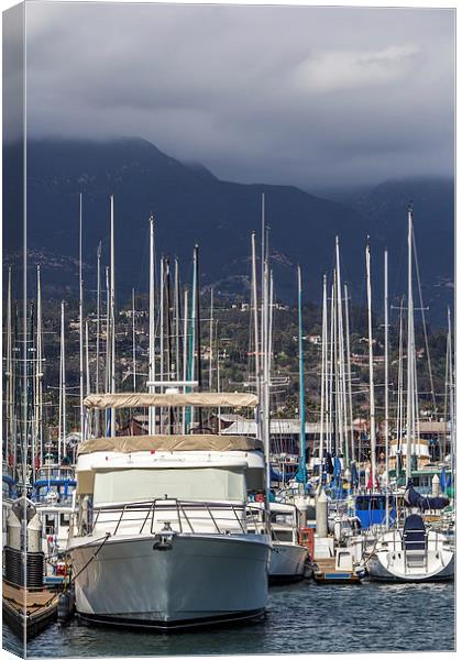  Sunny Harbor - Cloudy Mountain Canvas Print by Shawn Jeffries