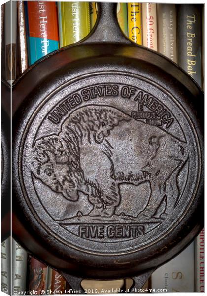 Buffalo Nickel Skillet Canvas Print by Shawn Jeffries