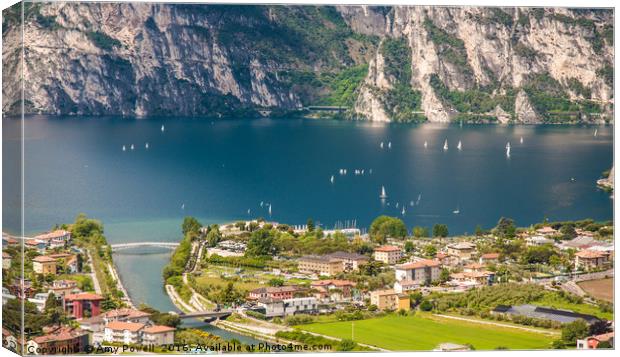 Lake GArda Canvas Print by Amy Powell