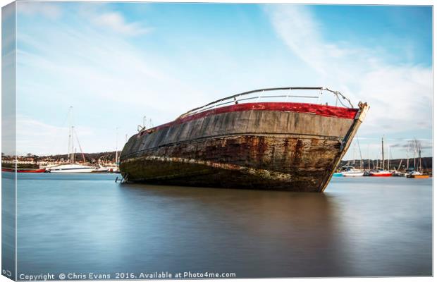 The Grey Lady Conwy Harbour Canvas Print by Chris Evans