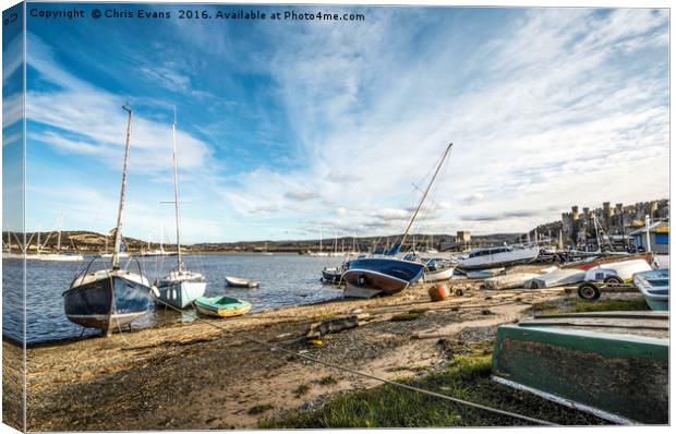 Conwy Harbour  Canvas Print by Chris Evans