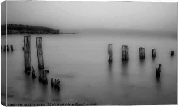 The Old Pier head Spinnies Bangor  Canvas Print by Chris Evans