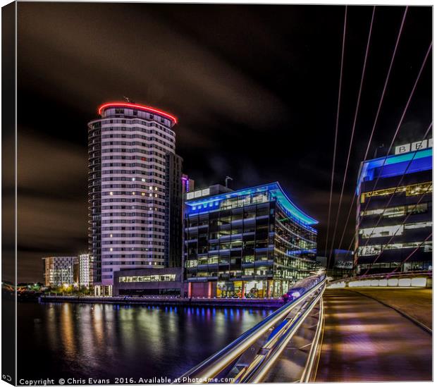 Salford Quays  Canvas Print by Chris Evans