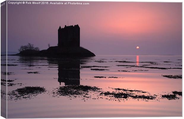  Castle Stalker, HIghlands of Scotland Canvas Print by Rob Woolf