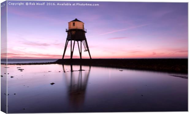 Dovercourt at Dusk Canvas Print by Rob Woolf