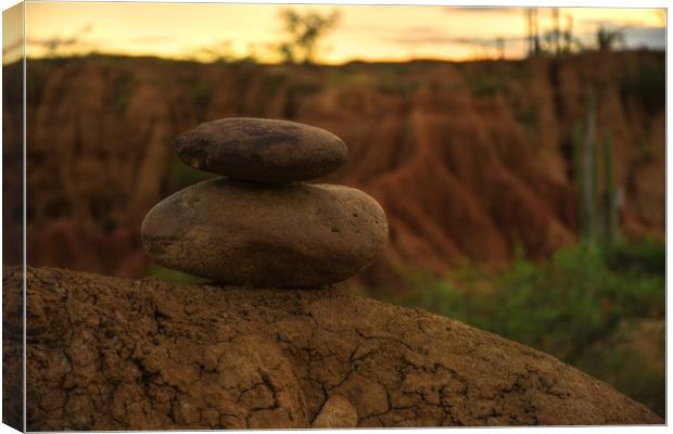 Relaxing Two stones Canvas Print by HQ Photo