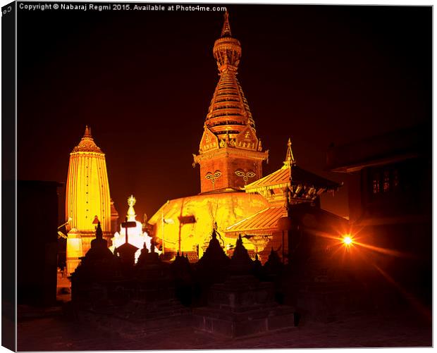 Swayambhunath Stupa! Canvas Print by Nabaraj Regmi