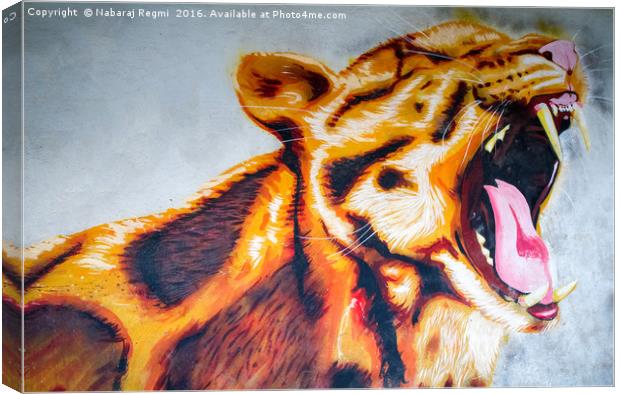 Beautifully painted Tiger Canvas Print by Nabaraj Regmi