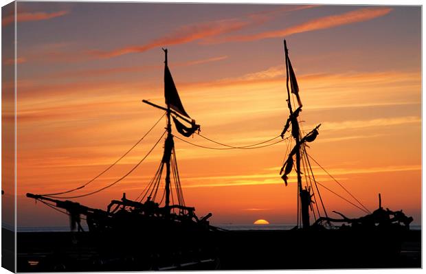  Grace Darling Sunset Canvas Print by David Chennell