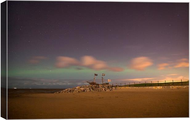  Wirral Northern Lights  Canvas Print by David Chennell