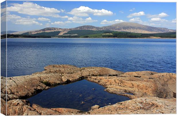  Chatteringshaws Loch  Canvas Print by David Chennell