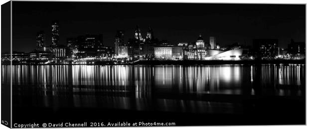 Liverpool Cityscape  Canvas Print by David Chennell