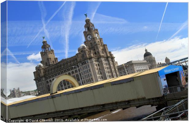 Welcome To Liverpool Canvas Print by David Chennell