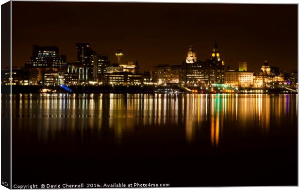 Liverpool Cityscape   Canvas Print by David Chennell