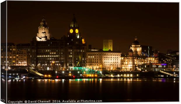 Liverpool 3 Graces Canvas Print by David Chennell