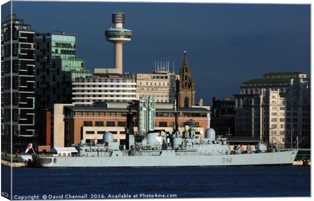  HMS Liverpools Final Visit To Liverpool  Canvas Print by David Chennell