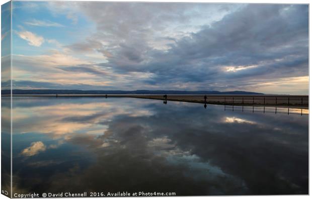 West Kirby Marine Lake    Canvas Print by David Chennell