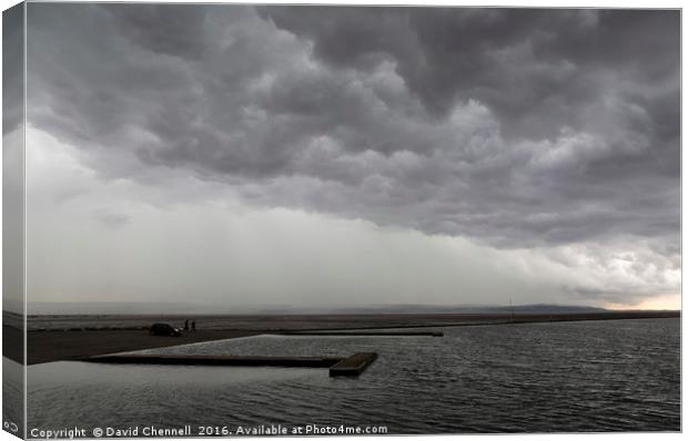 West Kirby Storm  Canvas Print by David Chennell