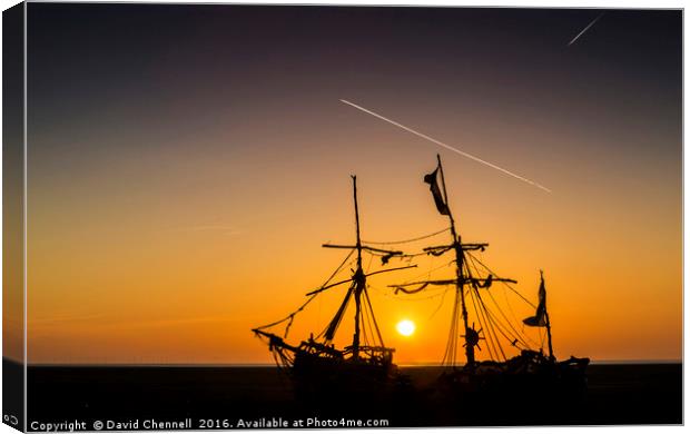 Golden Hour Pirates Canvas Print by David Chennell