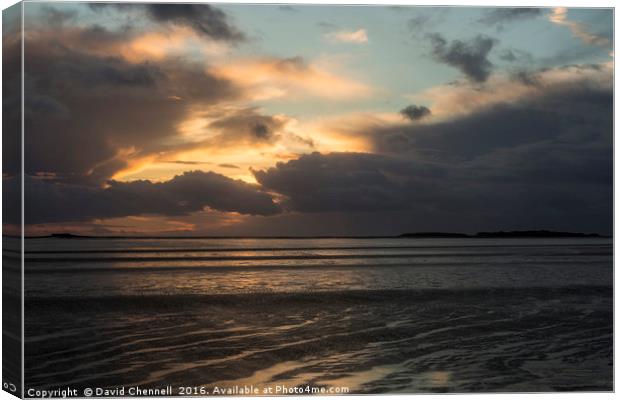Stormy West Kirby Sunset  Canvas Print by David Chennell