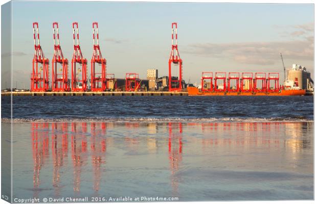 Liverpool Docks Reflection Canvas Print by David Chennell
