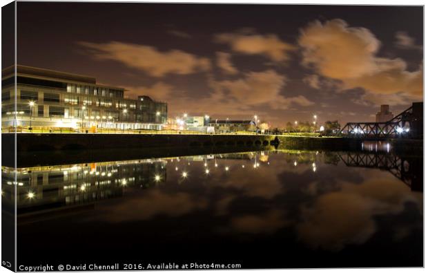 Egerton Dock Reflection Canvas Print by David Chennell