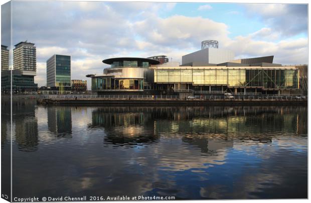 The Lowry Centre Reflection  Canvas Print by David Chennell