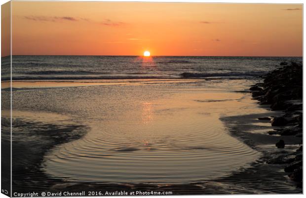 Small Waves And Tiny Ripples  Canvas Print by David Chennell