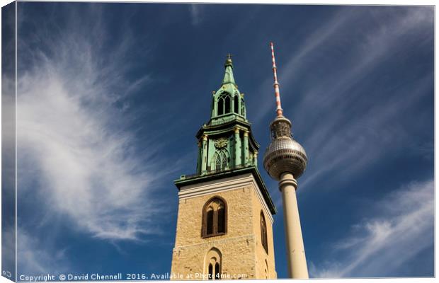 Alexanderplatz Towers Abstract  Canvas Print by David Chennell
