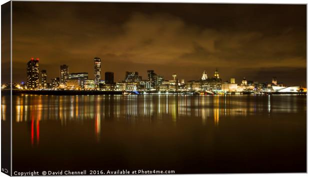 Liverpool Waterfront   Canvas Print by David Chennell