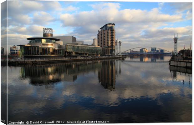 Salford Quays   Canvas Print by David Chennell