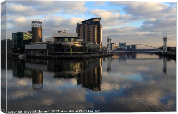 Salford Quays    Canvas Print by David Chennell