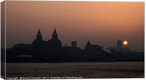 Liverpool Waterfront   Canvas Print by David Chennell