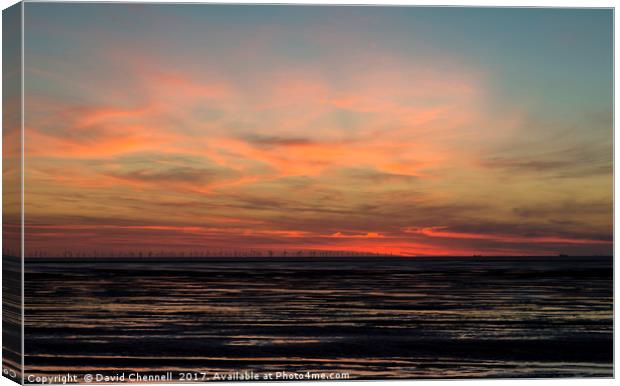 Hoylake Afterglow  Canvas Print by David Chennell
