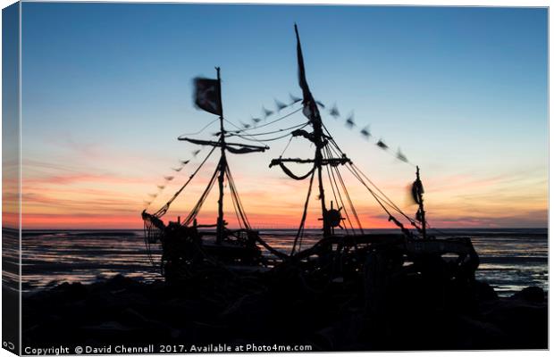 Sailing The Sunset   Canvas Print by David Chennell