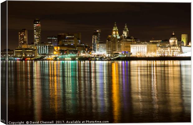 Liverpool Waterfront   Canvas Print by David Chennell