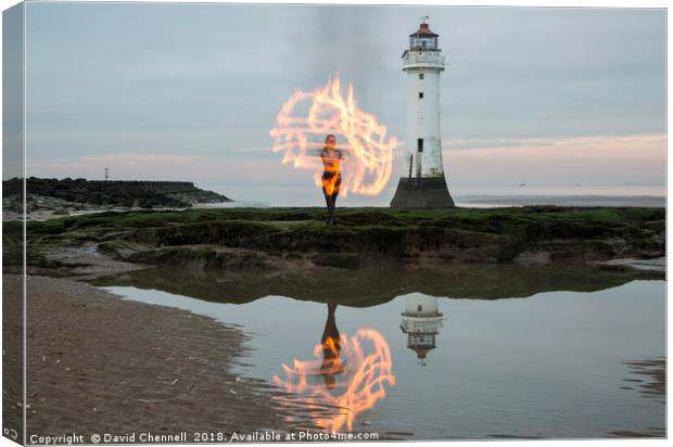 Fire Art Fun Canvas Print by David Chennell