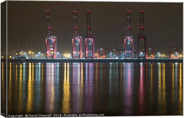Liverpool 2 Container Terminal Magic Canvas Print by David Chennell
