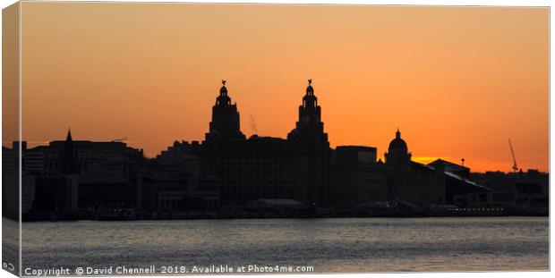 Liverpool Waterfront  Canvas Print by David Chennell