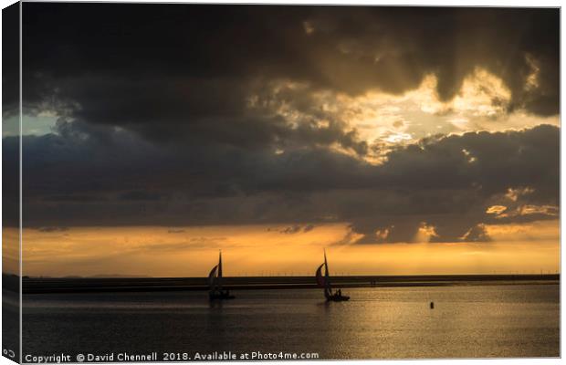 West Kirby Sunset   Canvas Print by David Chennell