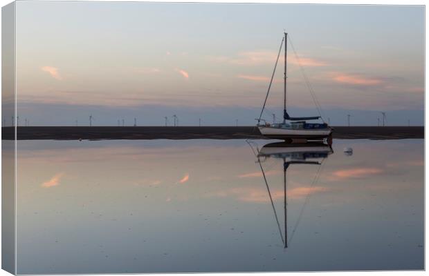 Meols Tidal Reflection Canvas Print by David Chennell