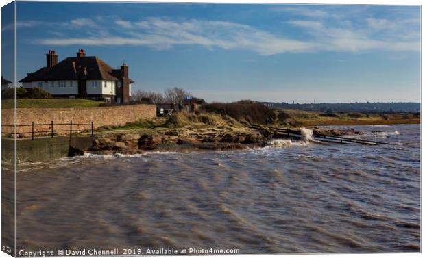 Red Rocks High Tide Canvas Print by David Chennell