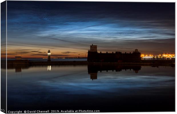 New Brighton Noctilucent Clouds Canvas Print by David Chennell
