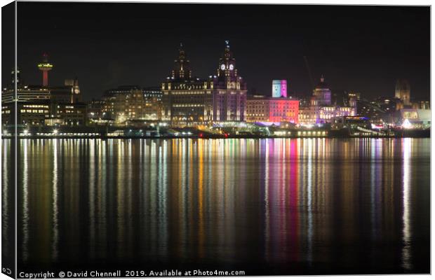 Liverpool Waterfront  Canvas Print by David Chennell
