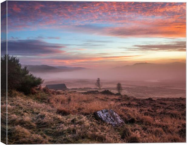 Misty Morning Sunrise at Knockban Canvas Print by Miles Gray