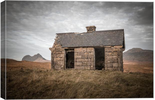 The Old Dog Kennels, Elphin Bothy Canvas Print by Miles Gray